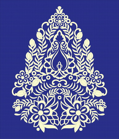 Beautiful abstract folk art pattern, vector illustration.のイラスト素材