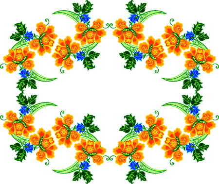 Beautiful abstract folk art pattern, vector illustration.のイラスト素材