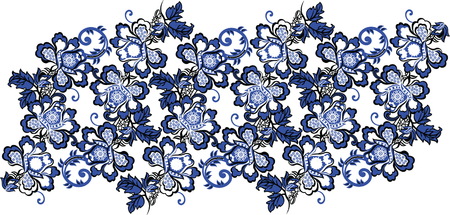 Beautiful abstract folk art pattern, vector illustration.のイラスト素材