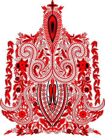 Beautiful folk art.のイラスト素材