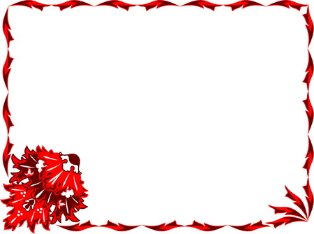 beautiful folk art frameのイラスト素材