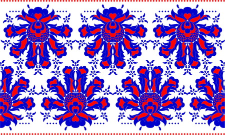beautiful folk art patternのイラスト素材