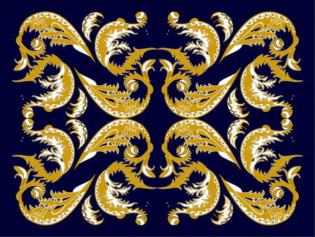 beautiful folk art decorationのイラスト素材