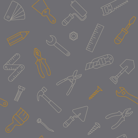 Working tools seamless pattern illustrationのイラスト素材