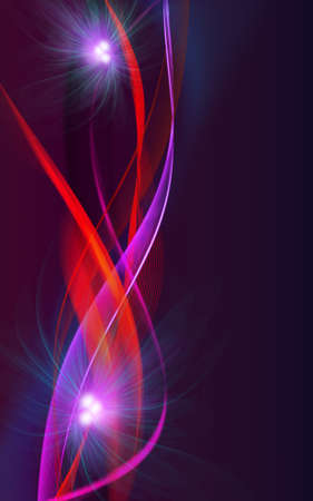abstract glowing bright flowers on a darkのeditorial素材