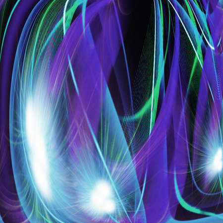 abstract glowing bright flowers on a darkのeditorial素材