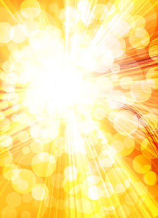 abstract, bright sun in a golden backgroundのeditorial素材