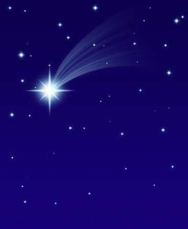 falling star, on a dark starry backgroundのeditorial素材
