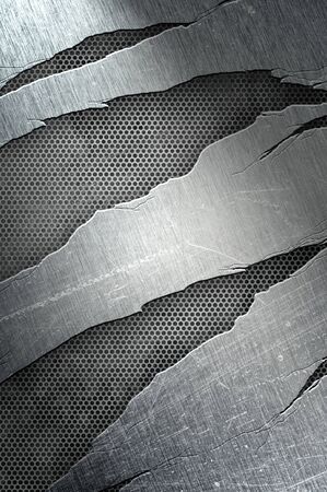 metal frame, an abstract grunge backgroundの写真素材
