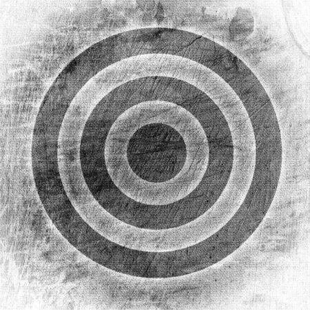 vintage target painted on the dirty old tissueの写真素材