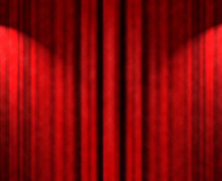 red theater curtain with soft lightingの写真素材