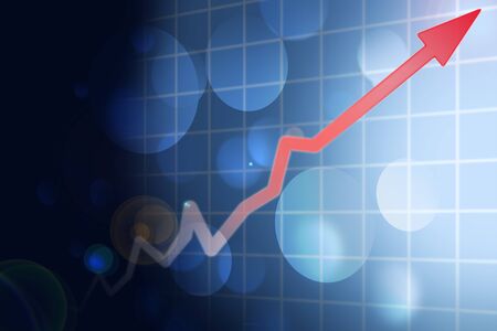 Arrow graph going up, an abstract backgroundの写真素材