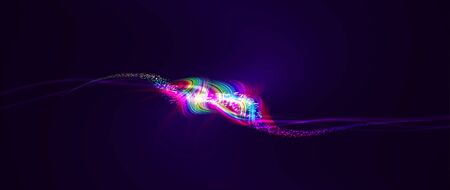  beautiful abstract composition of curved bands on a dark background