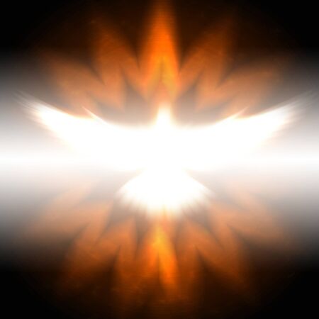 shining dove with rays on a dark golden background

の写真素材