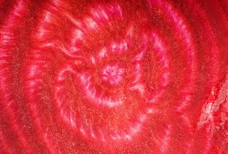 texture of fresh cut beet, closeupの写真素材