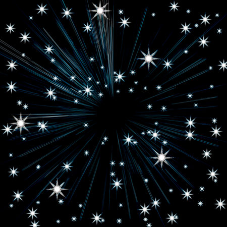 explosion black star gray star backgroundの写真素材