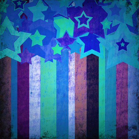 Grunge background with stars and stripes. EPS10 vector.の写真素材
