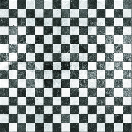 Grunge chessboard background with some stains and spots on it
