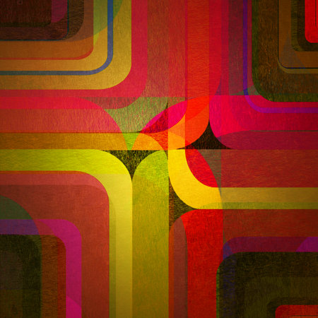 colorful abstract background with geometric pattern and grunge texture, vector illustration