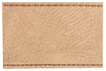 close up of a leather texture on white background with clipping pathの写真素材