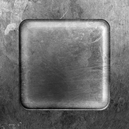 metal plate with some damage on it in black and whiteの写真素材