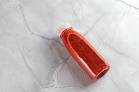 Colorful smoothie, healthy detox, vitamin diet or vegan food concentration. fresh vitamins. Drink...