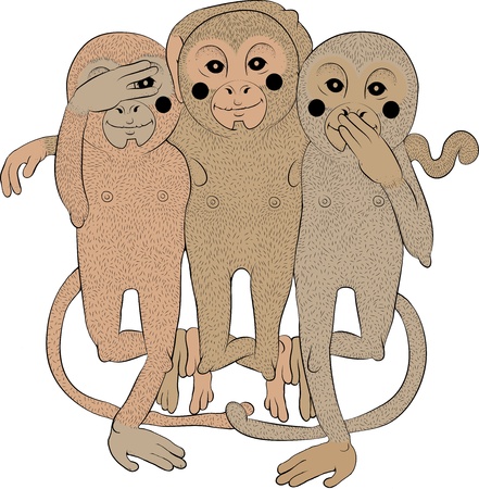 Three monkeysのイラスト素材