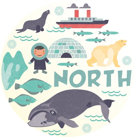 North poleのイラスト素材