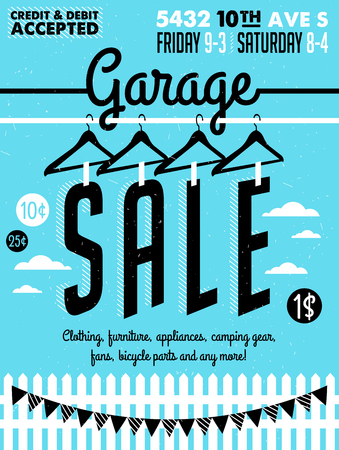 Garage Sale Posterのイラスト素材