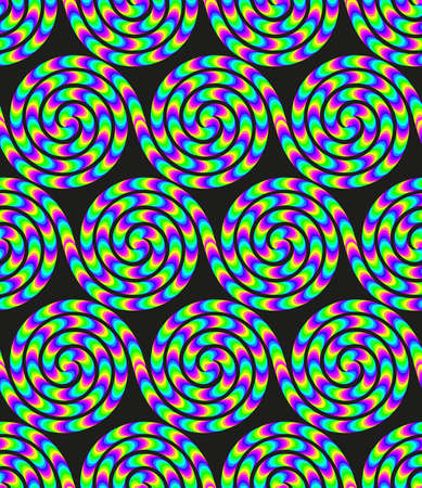 Acid colored groovy designのイラスト素材