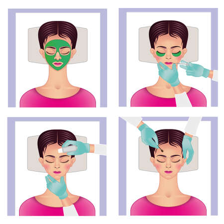 Vector Illustration for Cosmetology Beauty Salon.のイラスト素材