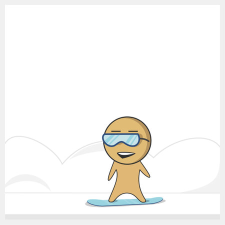 snowboardingのイラスト素材