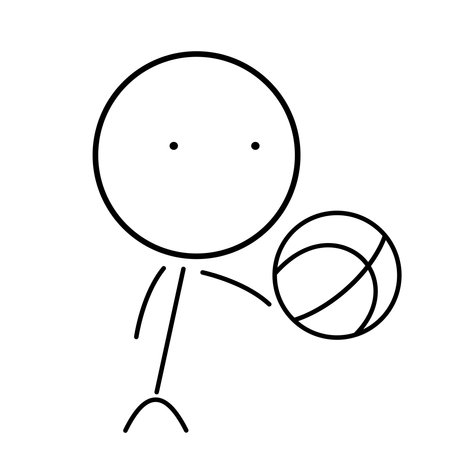 Boy with a ballのイラスト素材
