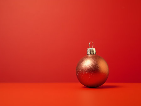 Christmas card with fir and decor on glitter backgroundの素材