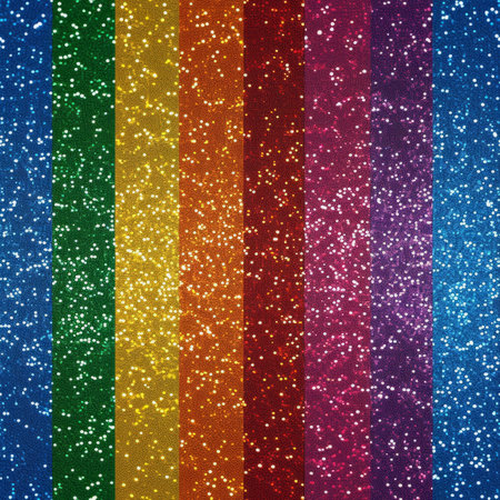 Rainbow glitter background with seven colorsの素材