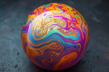 A beautiful iridescent soap bubbleの素材