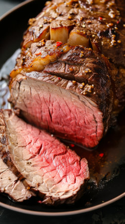 sliced juicy tenderloin beefの素材