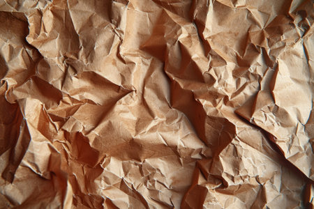 Crumpled brown paper texture backgroundの素材