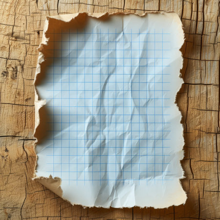 Crumpled graph paper texture backgroundの素材