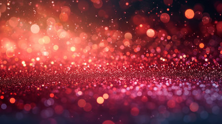 Red and pink glitter texture with shiny light. Abstract background for Christmas, New Year, birthday, wedding, Valentine's Day.の素材