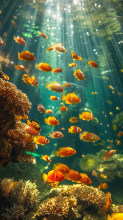 A Captivating Glimpse into the Enchanting Depths of the Coral Kingdomの素材