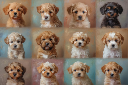 A Collection of Adorable Cockapoo Puppiesの素材
