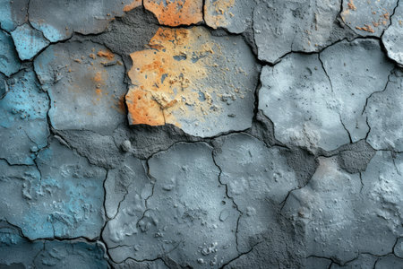 Cracked Weathered Painted Wall Textureの素材