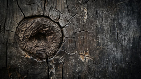 A wooden texture with a knot in the centerの素材