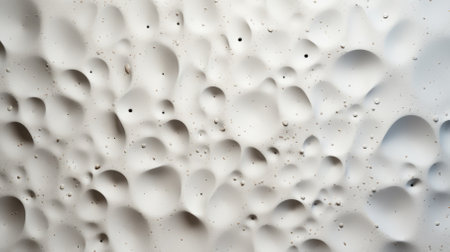 Close-up of a white surface with many small bubblesの素材
