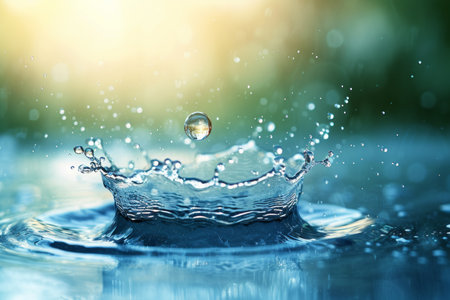 Water droplet photography captures the beauty of a single drop of waterの素材
