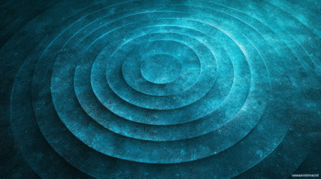 Blue concentric circles backgroundの素材