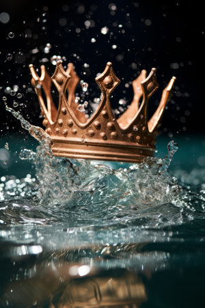 Golden Crown Splashing Water Dropsの素材
