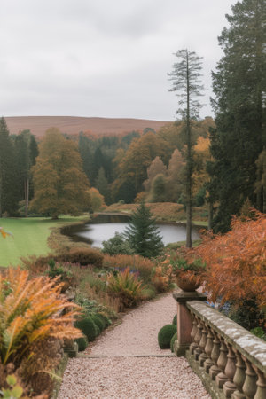 An Autumn Walk in the Gardenの素材