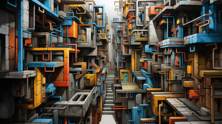 A Colorful City Illustrationの素材